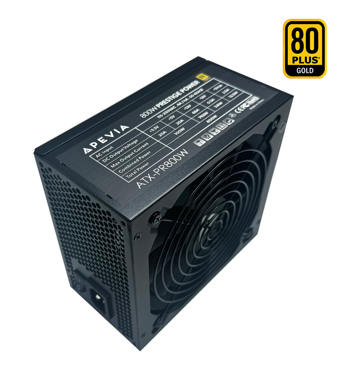 ATX-PR800W  Prestige series power supply, 80+ Gold certified, ROHS certified