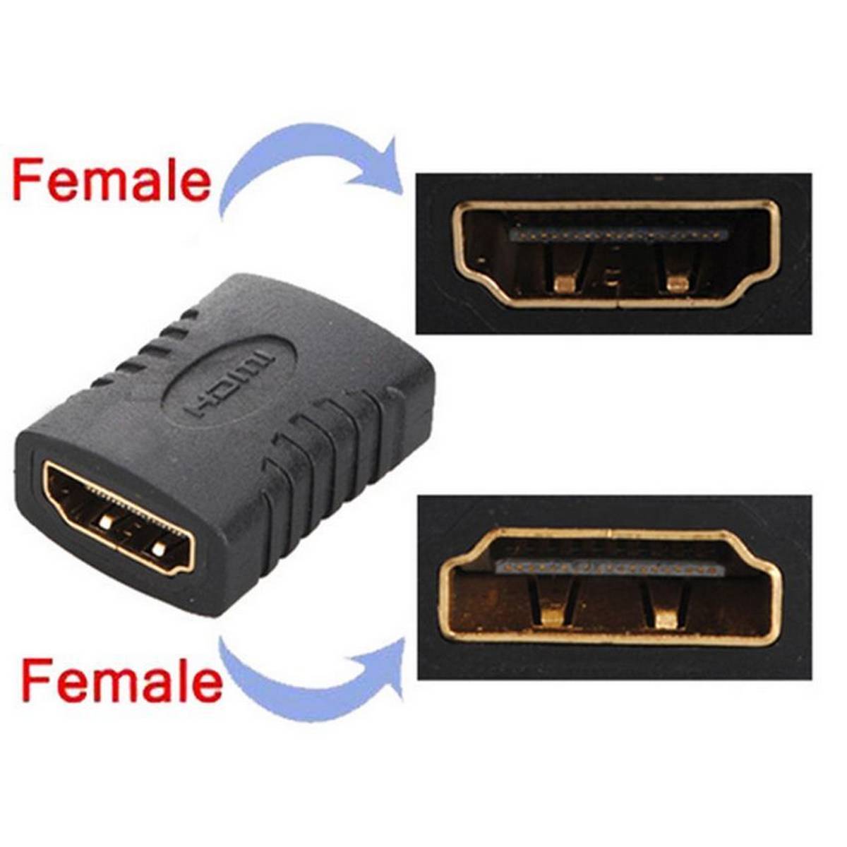 HDMI Female To Female Joiner Connector Extender HDTV HD 1080P – Black