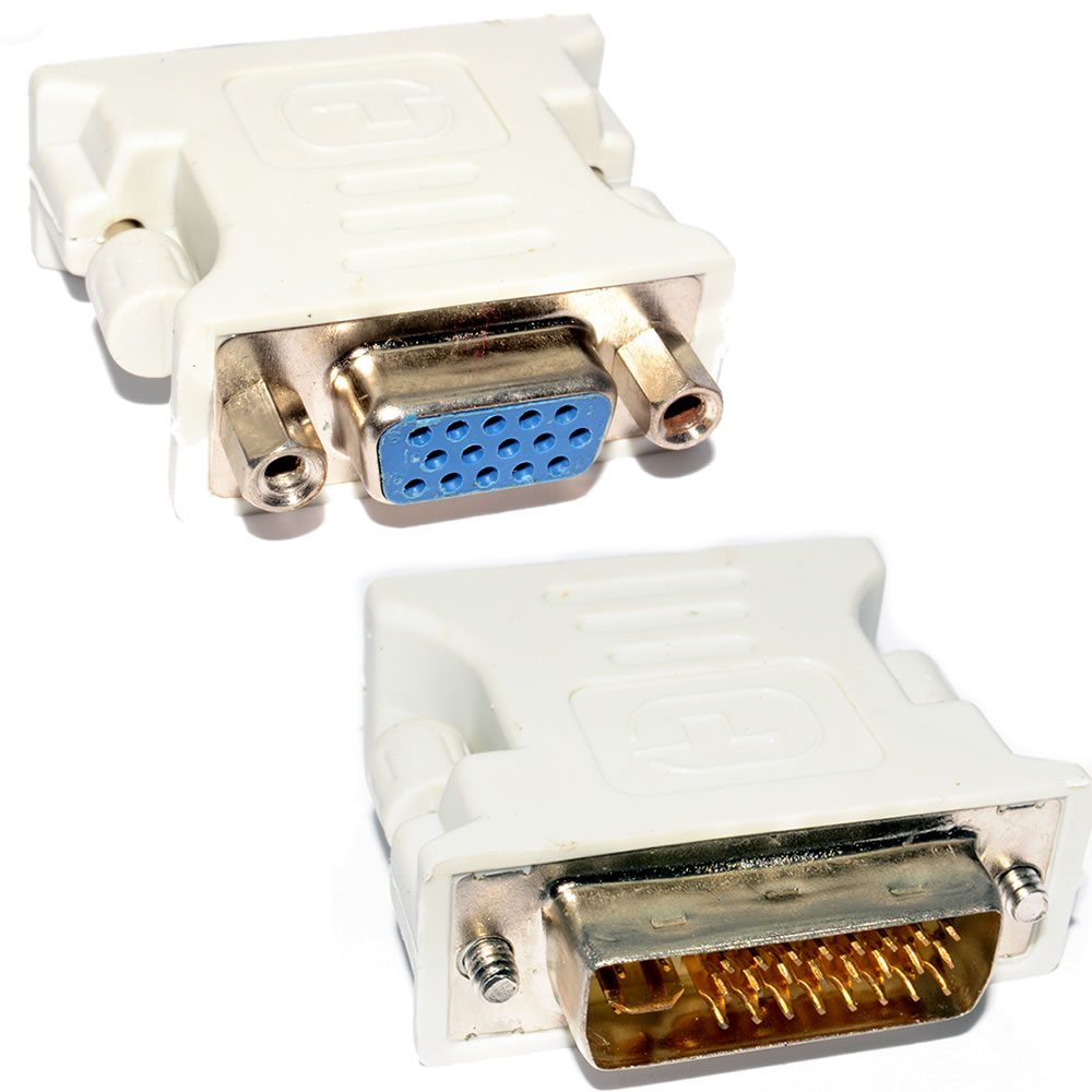 DVI To VGA CoNNECToR (DVI 24+5 MALE To 15 PiN VGA FEMALE ADAPTER)