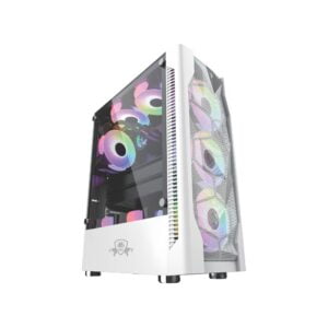 DIAMOND CUT GAMING PC CASE WHITE WITH AA-111 RGB FAN