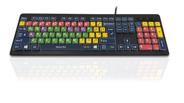 Accuratus Rainbow 2 Mix - USB Mixed Colour Childrens SEN Keyboard