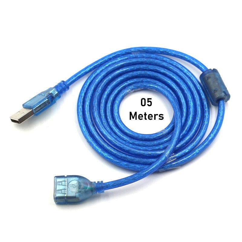 USB 2.0 Extension Cable 5M (Crystal) | Male to Female (Imported Cable)